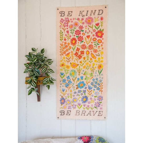 Be Kind, Be Brave Canvas Wall Hanging