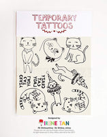 Crazy Cat Lady Temporary Tattoos by Canberra Illustrator Missy Minzy