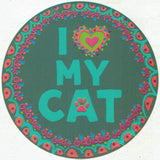 I heart my cat sticker
