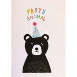 Party Animal Plantable Greeting Card. This card is embedded with chamomile seeds.