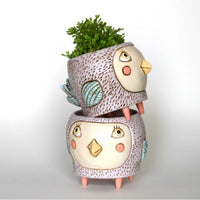 Baby Birdie Pink Planter by Allen Designs