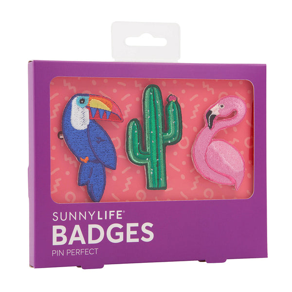 Set of 3 Embroidered Badges by Sunnylife