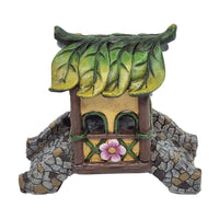 Miniature Leaf Covered Bridge for Your Fairy Garden