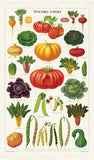 Vegetables Vintage Cotton Tea Towel by Cavallini and Co