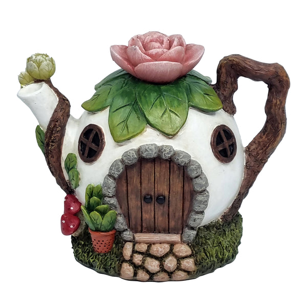 Lotus Flower Teapot House for your Fairy Garden
