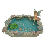 Fillable Fish Pond with Lily Pad. Fairy Garden Accessory