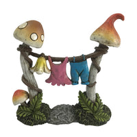 Miniature Fairy Garden Mushroom Clothesline