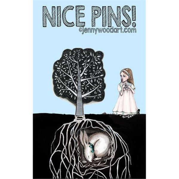 Tree Enamel Pin by Jenny Wood Art