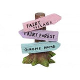 Miniature Fairy Garden Sign. Sign reads fairy village, fairy forest and gnome home