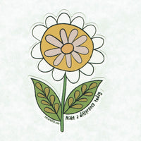 Make a Difference Today Daisy Flower Sticker