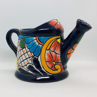 Authentic Imported Talavera Watering Can Planter Crafted by Mexican Artisans