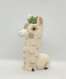 Baby Llama Vase / Planter by Allen Designs. Pictured planted with a succulent