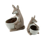 Kangaroo and Baby Kangaroo Planters by Allen Designs