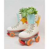 Retro Rollerskate Planter by Allen Designs. Pictured planted with succulents