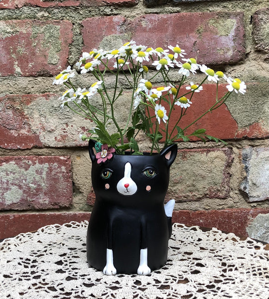 black cat plant pot Baby Black Cat Planter by Allen Designs – So Succulent Melbourne