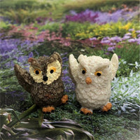 Miniature Glitter Owl Figurine for your Fairy Garden
