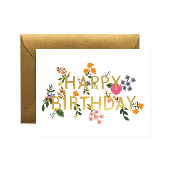 Wildwood floral birthday card by Rifle Paper Co