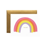 Rainbow Smile blank greeting card by Rifle Paper Co