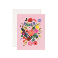 Garden Party Rose blank floral greeting card by Rifle Paper Co