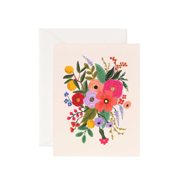 Garden Party Blush blank greeting card by Rifle Paper Co