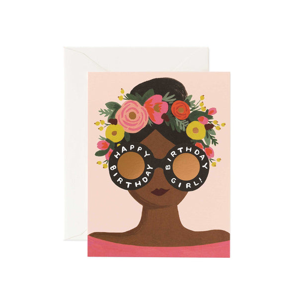 Flower crown birthday girl card by Rifle Paper Co