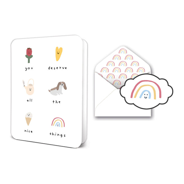 You Deserve all the Nice Things Greeting Card y Studio Oh!