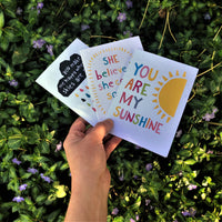 A collection of plantable greeting cards