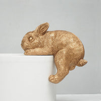 Gold Shelf Bunny by White Moose