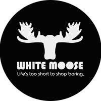 White Moose Logo. Life's too short to shop boring
